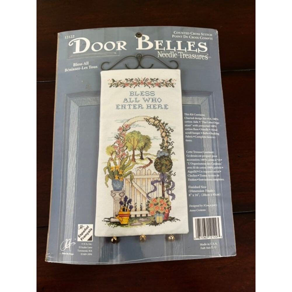 Door Belles Bless All Who Enter Here Counted Cross Stitch Needle Treasures NEW